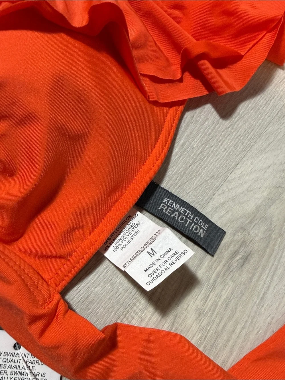 Kenneth Cole Reaction Bright Orange Swim Top & bottom